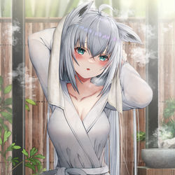 This is a pixiv picture whose title is 風呂上がり🦊.