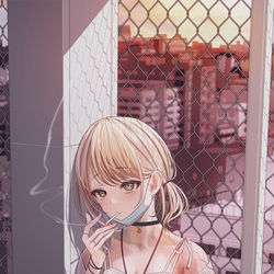 This is a pixiv picture whose title is 「当直、嫌い。」.