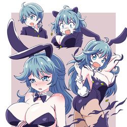 This is a pixiv picture whose title is 変身！バニーさん.
