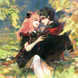 This is a pixiv picture whose title is ダミアニャ-“love poem”.