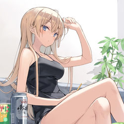 This is a pixiv picture whose title is 家飲み.