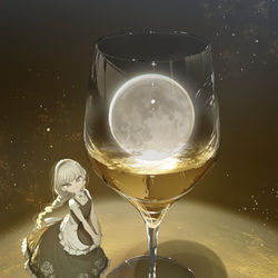 This is a pixiv picture whose title is 月夜のカクテル.