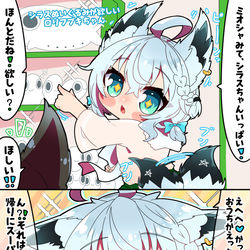This is a pixiv picture whose title is シラスぬいぐるみが欲しいロリフブキちゃん.