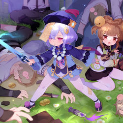 This is a pixiv picture whose title is 守る.