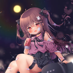 This is a pixiv picture whose title is 一緒にのむ？⋆͛♡⋆͛.