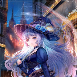 This is a pixiv picture whose title is 雨の日の魔女.