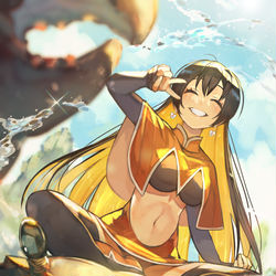 This is a pixiv picture whose title is カニさんとピース！.