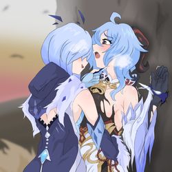 This is a pixiv picture whose title is 術師に負け甘雨ちゃん④.