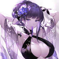 This is a pixiv picture whose title is 水着雷電将軍.