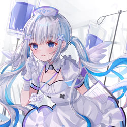 This is a pixiv picture whose title is 天使たそ💙.
