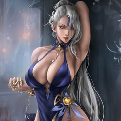 This is a pixiv picture whose title is Ningguang.