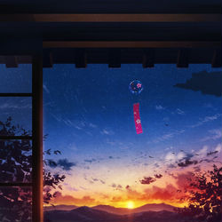 This is a pixiv picture whose title is 縁側 ねこちゃん.
