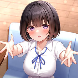 This is a pixiv picture whose title is 「おいで♡」.