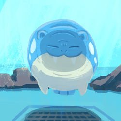 This is a pixiv picture whose title is ぶつかるタマザラシ.