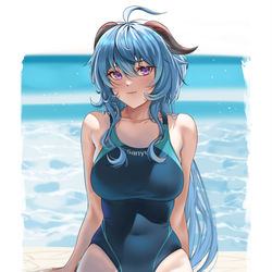This is a pixiv picture whose title is Swimsuit Genshin Girl Collection.