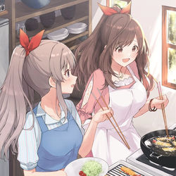 This is a pixiv picture whose title is skeb🍤.