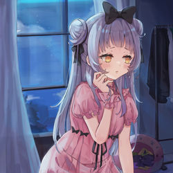 This is a pixiv picture whose title is ホラーゲームやった夜.
