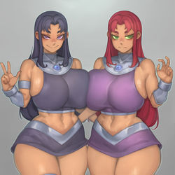This is a pixiv picture whose title is Blackfire Starfire.