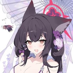 This is a pixiv picture whose title is 水着ワカモ💜.