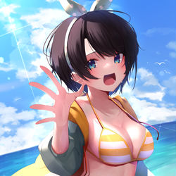 This is a pixiv picture whose title is 聞こえる夏の音　スバル！.