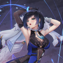 This is a pixiv picture whose title is Yelan.