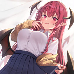This is a pixiv picture whose title is JK小悪魔さん.