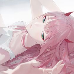 This is a pixiv picture whose title is 62日目,ゼロツー.