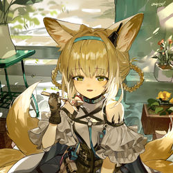 This is a pixiv picture whose title is スズラン 明日方舟.