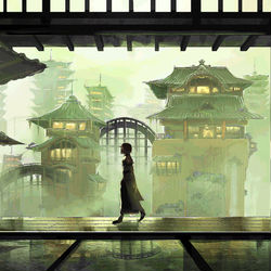 This is a pixiv picture whose title is 梅雨ノ国.