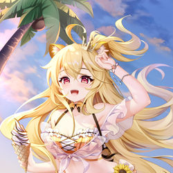 This is a pixiv picture whose title is 夏日沙滩.