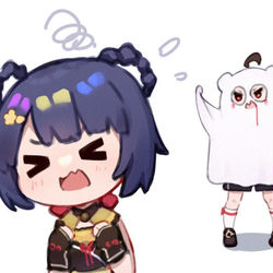 This is a pixiv picture whose title is 胡桃の复仇.