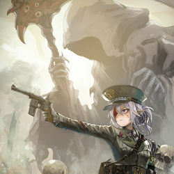 This is a pixiv picture whose title is I am death and justice.