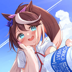 This is a pixiv picture whose title is 「今日も暑いね～っ！」.