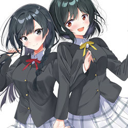 This is a pixiv picture whose title is 生徒会組好き….