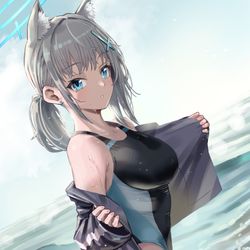 This is a pixiv picture whose title is シロコ水着.