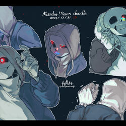 This is a pixiv picture whose title is 【Murder!Sans】ツイッターまとめ⑧.