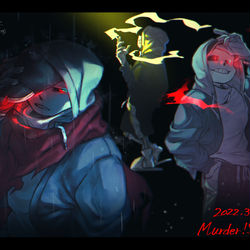 This is a pixiv picture whose title is 【Murder!Sans】ツイッターまとめ⑨.
