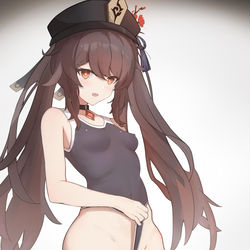 This is a pixiv picture whose title is 胡桃（原神）-死库水.