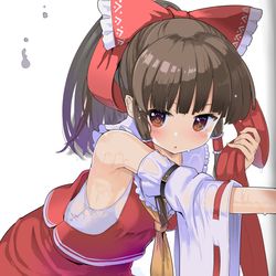 This is a pixiv picture whose title is 霊夢さん（リボン長め）.