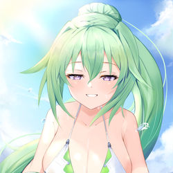 This is a pixiv picture whose title is Summer Green Heart.