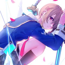 This is a pixiv picture whose title is 茅森月歌.