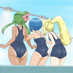 This is a pixiv picture whose title is 22−100 シャワー.