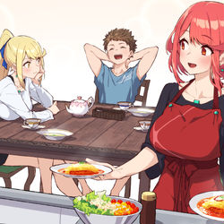 This is a pixiv picture whose title is 「さぁ　ごはんにしましょう」.
