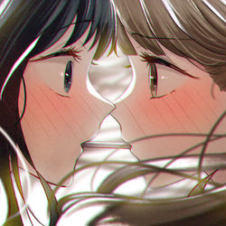 This is a pixiv picture whose title is ポッキーゲーム.
