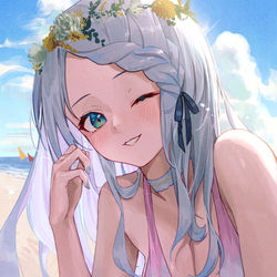 This is a pixiv picture whose title is skebリクエスト作品.