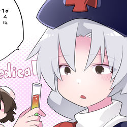 This is a pixiv picture whose title is 八意様の分裂させるお薬で素敵な事件が起こったよ！.