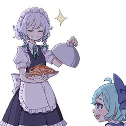 This is a pixiv picture whose title is そのスパゲッティの結末はメイド長だけが知る.