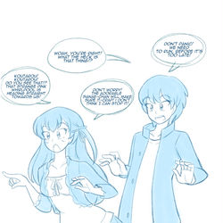 This is a pixiv picture whose title is Suddenly Bimbo!!.