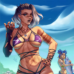 This is a pixiv picture whose title is Summer Fade [Valorant].