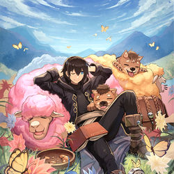 This is a pixiv picture whose title is 【お仕事】「素材採取家の異世界旅行記12」.